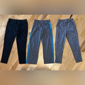 Bundle Lot of 3 Pairs of Girls Pants (Joggers Leggings Sweatpants) Size 7/8